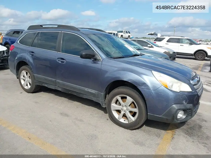4S4BRCAC7E3224358 — 2014 Subaru Outback, фото 2 с аукциона IAAI, Не указано