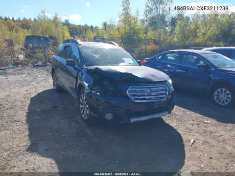 2015 Subaru Outback 2.5I Limited VIN 4S4BSALCXF3211238 фото 2