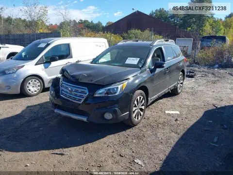 2015 Subaru Outback 2.5I Limited VIN 4S4BSALCXF3211238 фото 3