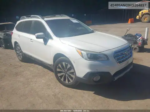 4S4BSANC0H3264837 — 2017 Subaru Outback, Сзади, фото до ремонта
