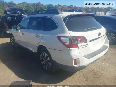 2017 Subaru Outback 2.5I Limited VIN 4S4BSANC0H3264837 фото 4