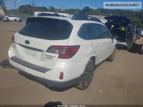 2017 Subaru Outback 2.5I Limited VIN 4S4BSANC0H3264837 фото 5