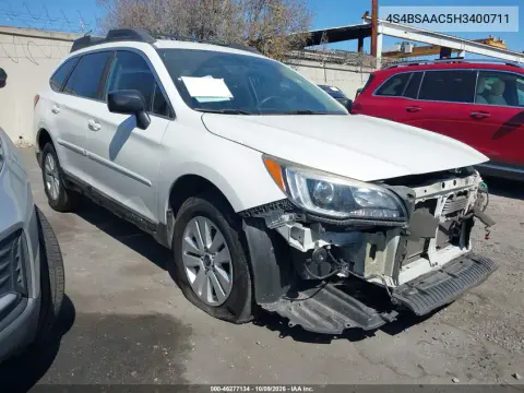 2017 Subaru Outback 2.5I VIN 4S4BSAAC5H3400711 фото 2