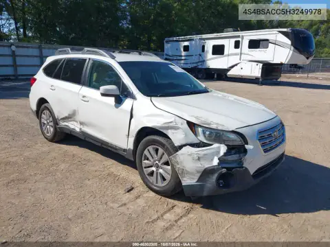 4S4BSACC5H3249978 — 2017 Subaru Outback, Правая сторона, фото до ремонта
