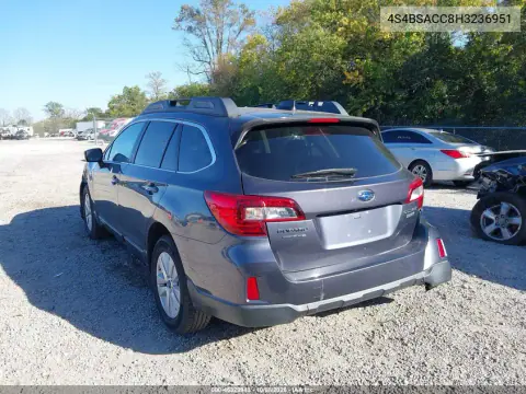 2017 Subaru Outback 2.5I Premium VIN 4S4BSACC8H3236951 фото 4