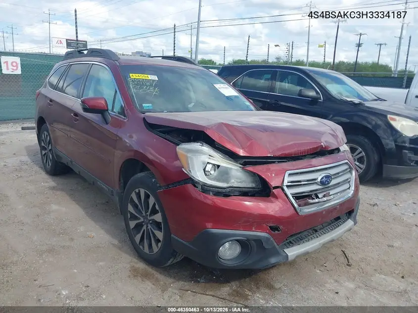 4S4BSAKC3H3334187 Subaru Outback 2017 — повреждение Повреждения со всех сторон, фото до ремонта