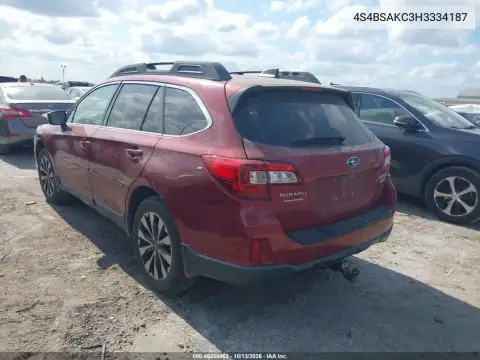 4S4BSAKC3H3334187 — 2017 Subaru Outback, фото 3 с аукциона IAAI, Повреждения со всех сторон