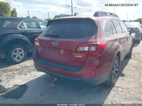 4S4BSAKC3H3334187 — 2017 Subaru Outback, фото 4 с аукциона IAAI, Повреждения со всех сторон