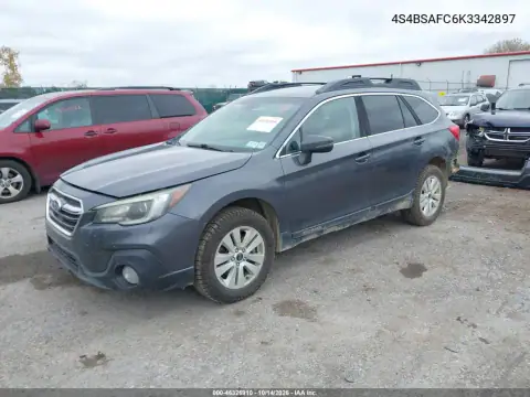 4S4BSAFC6K3342897 — 2019 Subaru Outback, фото 3 с аукциона IAAI, Задняя часть