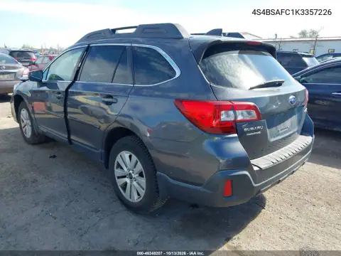 4S4BSAFC1K3357226 — 2019 Subaru Outback, фото 4 с аукциона IAAI, Передняя часть