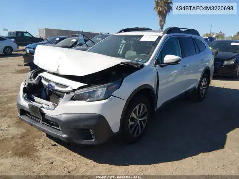 2021 Subaru Outback Premium VIN 4S4BTAFC4M3220698 фото 3