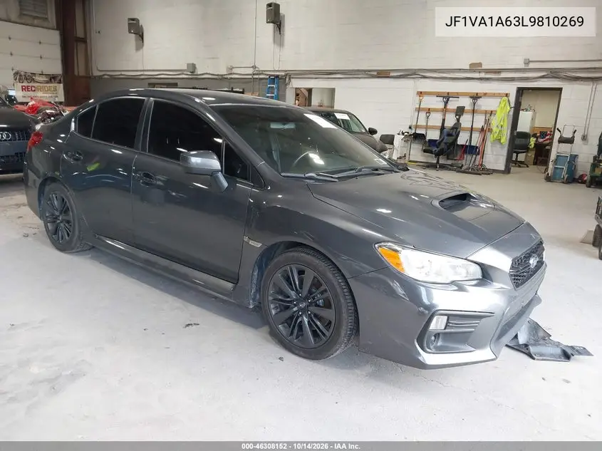 JF1VA1A63L9810269 — 2020 Subaru WRX, фото 2 с аукциона IAAI, Передняя часть