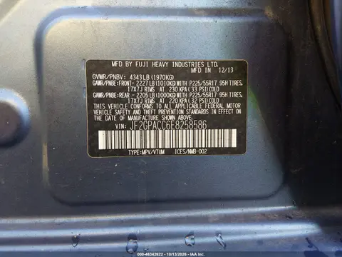 2014 Subaru Xv Crosstrek 2.0I Premium VIN JF2GPACC6E8258586 фото 10