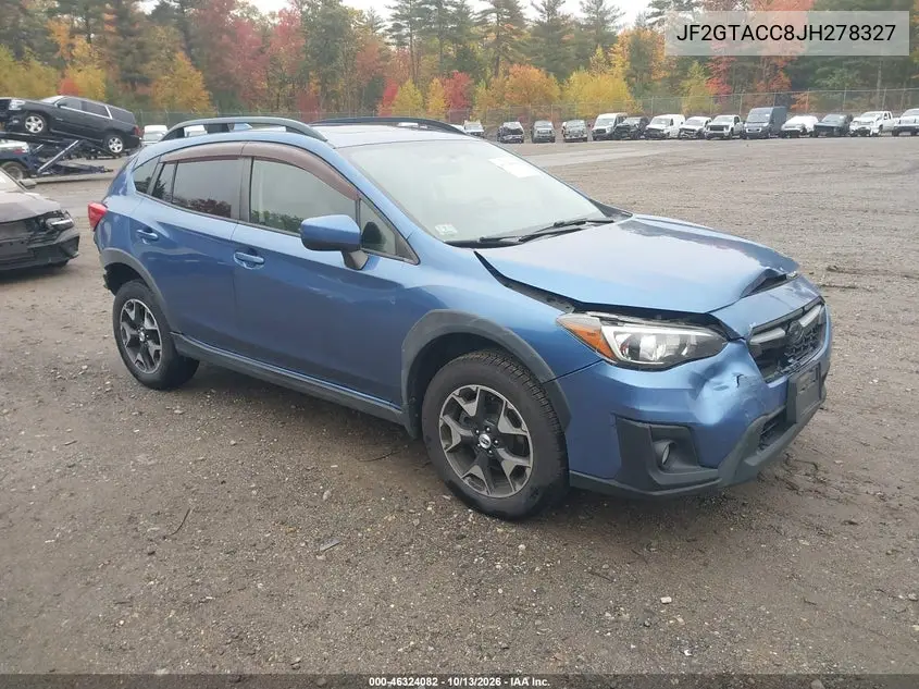 JF2GTACC8JH278327 — 2018 Subaru XV, фото 2 с аукциона IAAI, Передняя часть
