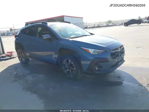 JF2GUADC4RH360269 — 2024 Subaru XV, Наводнение, фото до ремонта