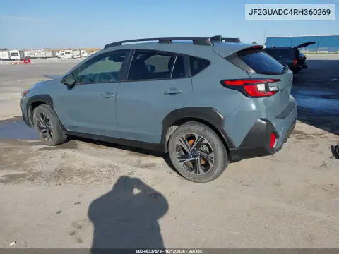 2024 Subaru Crosstrek Premium VIN JF2GUADC4RH360269 фото 3