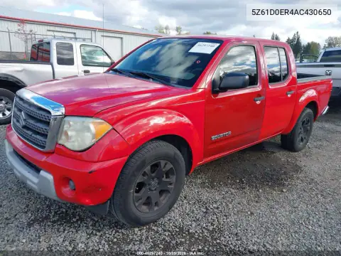 2010 Suzuki Equator Sport VIN 5Z61D0ER4AC430650 фото 2