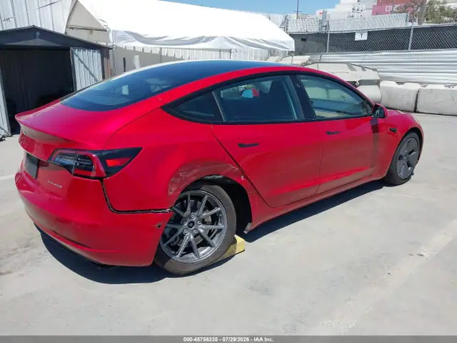 5YJ3E1EB1MF877103 — 2021 Tesla Model 3 Long Range Dual Motor ALL-Wheel Drive, фото 4 с аукциона IAAI 14.10.2026, Задняя часть