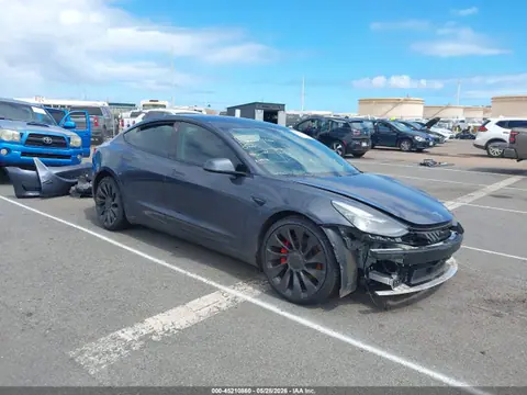 5YJ3E1EC2PF407899 — 2023 Tesla Model 3 Performance Dual Motor ALL-Wheel Drive, Передняя часть (Front End), фото до ремонта