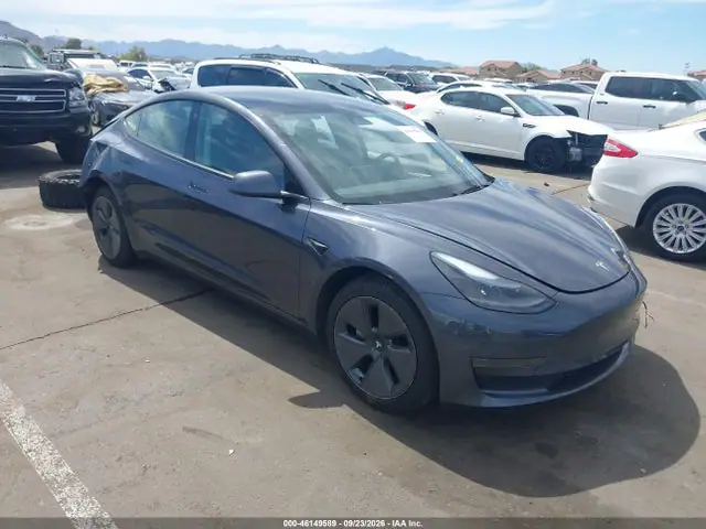 5YJ3E1EA0PF711666 — 2023 Tesla Model 3 Rear-Wheel Drive, Задняя часть (Rear), фото до ремонта