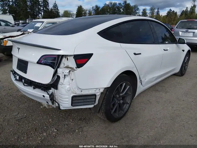 5YJ3E1EA1PF580201 — 2023 Tesla Model 3 Rear-Wheel Drive, фото 4 с аукциона IAAI 30.09.2026, Задняя часть справа