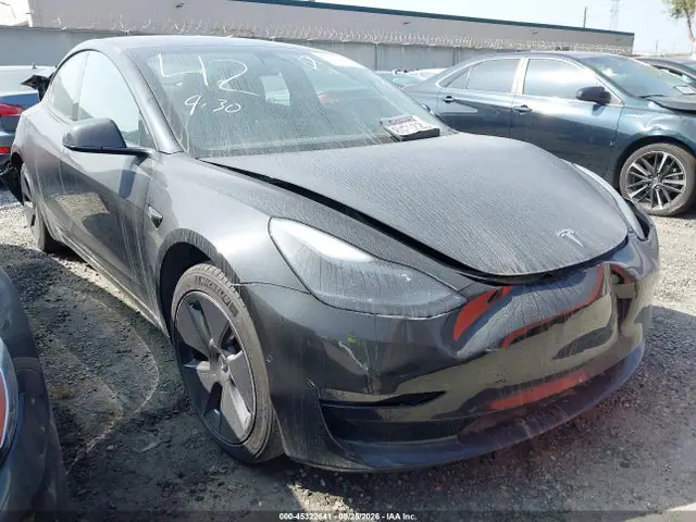 5YJ3E1EA0MF870621 — 2021 Tesla Model 3 Standard Range Plus Rear-Wheel Drive, Задняя часть (Rear), фото до ремонта