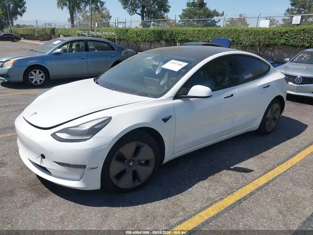 5YJ3E1EA7MF003524 — 2021 Tesla Model 3 Standard Range Plus Rear-Wheel Drive, фото 2 с аукциона IAAI 06.10.2026, Правый бок