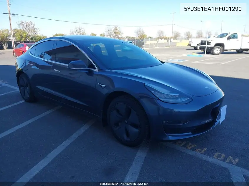 5YJ3E1EA1HF001290 Tesla Model 3 2017 — повреждение Задняя часть, фото до ремонта