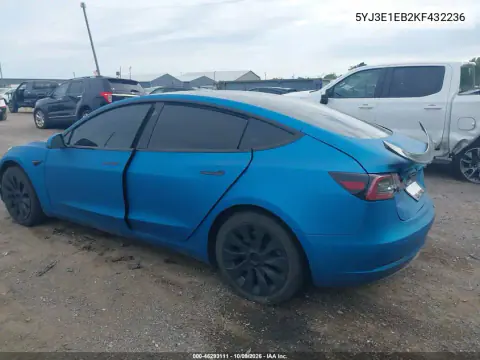 2019 Tesla Model 3 Long Range/Performance VIN 5YJ3E1EB2KF432236 фото 3
