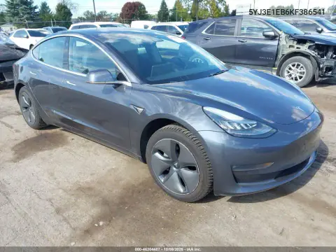 2019 Tesla Model 3 Long Range/Performance VIN 5YJ3E1EB6KF386541 фото 1
