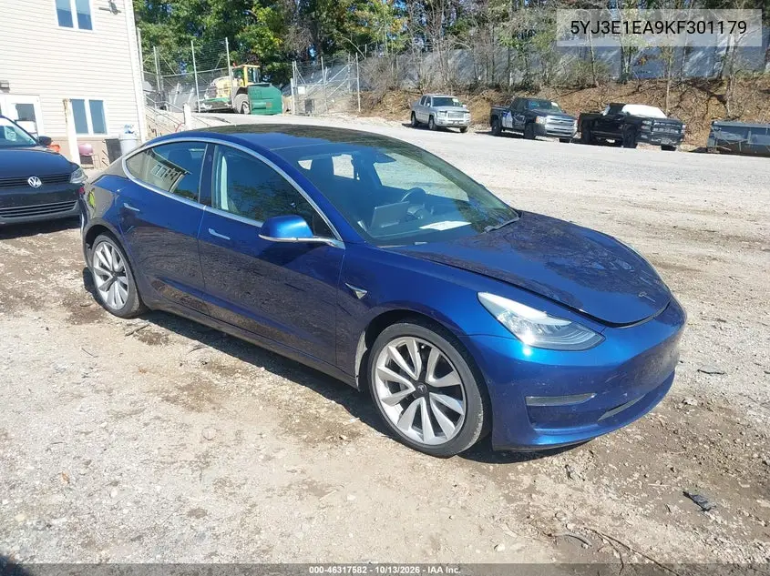 5YJ3E1EA9KF301179 Tesla Model 3 2019 — повреждение Сзади слева, фото до ремонта