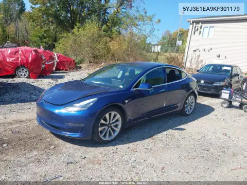 5YJ3E1EA9KF301179 — 2019 Tesla Model 3, фото 2 с аукциона IAAI, Сзади слева