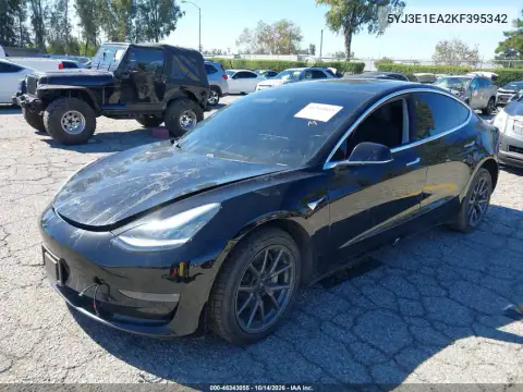 5YJ3E1EA2KF395342 — 2019 Tesla Model 3, фото 2 с аукциона IAAI, Передняя часть