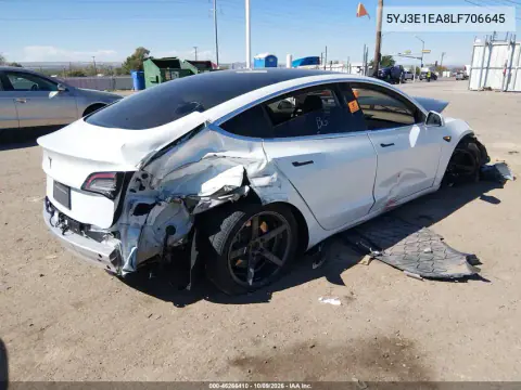 2020 Tesla Model 3 Standard Range Plus Rear-Wheel Drive/Standard Range Rear-Wheel Drive VIN 5YJ3E1EA8LF706645 фото 4