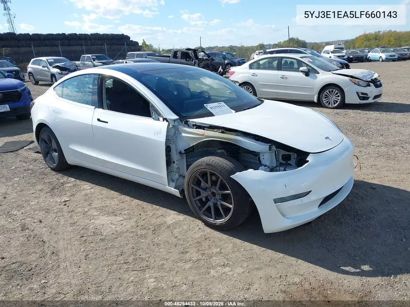 2020 Tesla Model 3 Standard Range Plus Rear-Wheel Drive/Standard Range Rear-Wheel Drive VIN 5YJ3E1EA5LF660143 фото 1
