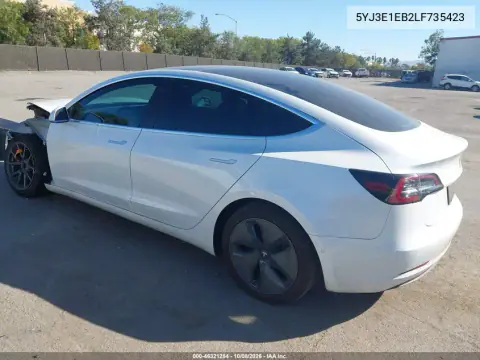 2020 Tesla Model 3 Long Range Dual Motor All-Wheel Drive VIN 5YJ3E1EB2LF735423 фото 3