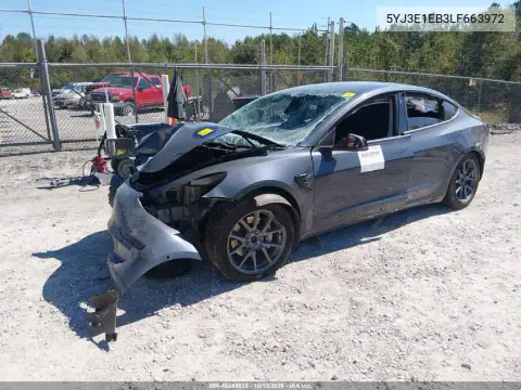 5YJ3E1EB3LF663972 — 2020 Tesla Model 3, фото 2 с аукциона IAAI, Левый бок