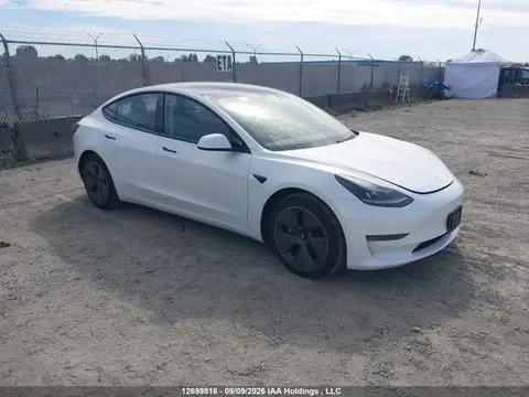 5YJ3E1EA7MF083021 — 2021 Tesla Model 3, Задняя часть, фото до ремонта