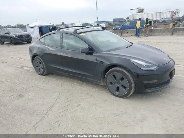 5YJ3E1EA1MF091812 — 2021 Tesla Model 3, Передняя часть (Front), фото до ремонта