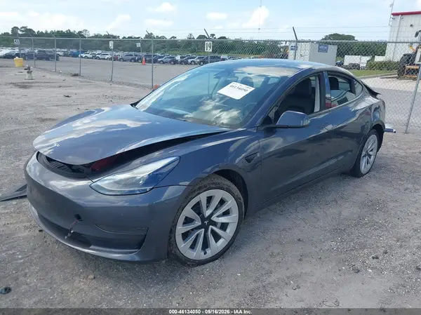 5YJ3E1EA7NF329311 — 2022 Tesla Model 3, фото 2 с аукциона IAAI 14.10.2026, Задняя часть