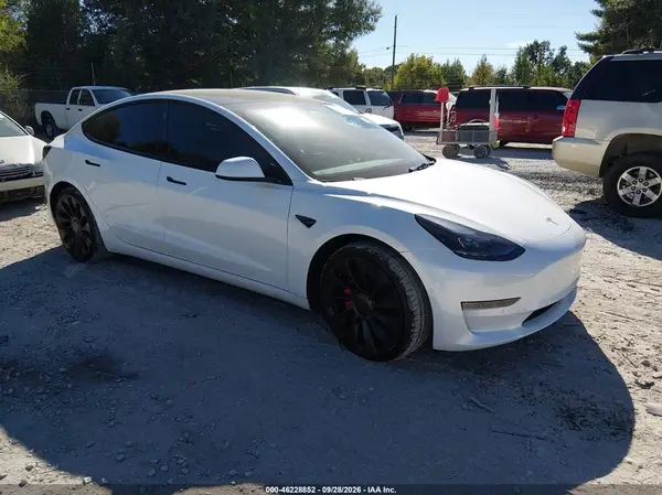 5YJ3E1EC3NF315293 — 2022 Tesla Model 3, Задняя часть слева (Left Rear), фото до ремонта