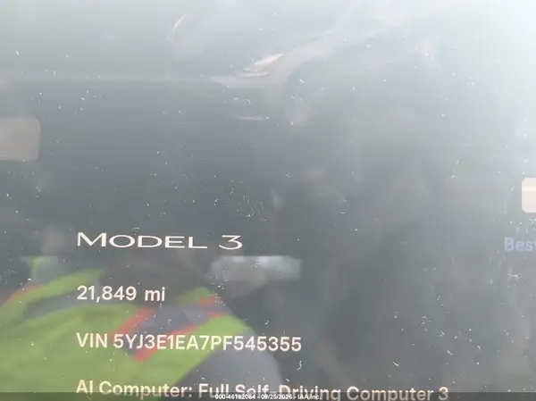 2023 TESLA MODEL 3 VIN 5YJ3E1EA7PF545355 фото 7