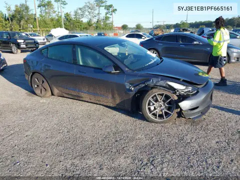 5YJ3E1EB1PF665161 — 2023 Tesla Model 3, Передний левый, фото до ремонта