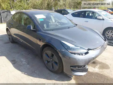 5YJ3E1EA3PF669154 — 2023 Tesla Model 3, Повреждения со всех сторон, фото до ремонта