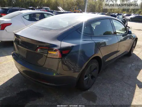 5YJ3E1EA3PF669154 — 2023 Tesla Model 3, фото 4 с аукциона IAAI, Повреждения со всех сторон