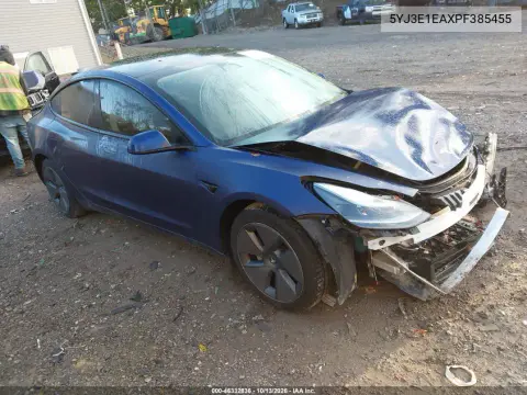5YJ3E1EAXPF385455 — 2023 Tesla Model 3, Передняя часть, фото до ремонта