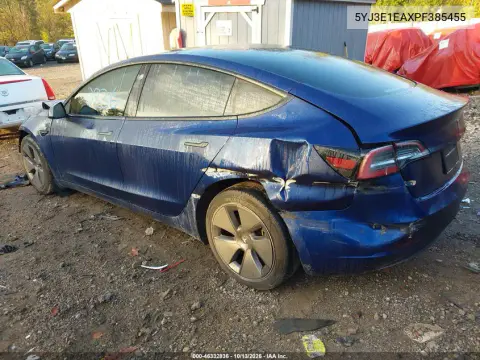 2023 Tesla Model 3 Rear-Wheel Drive VIN 5YJ3E1EAXPF385455 фото 3