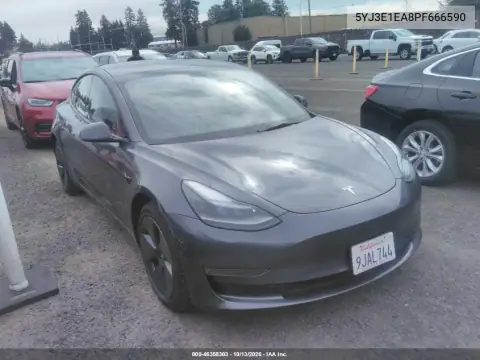 5YJ3E1EA8PF666590 — 2023 Tesla Model 3, Естественный износ, фото до ремонта