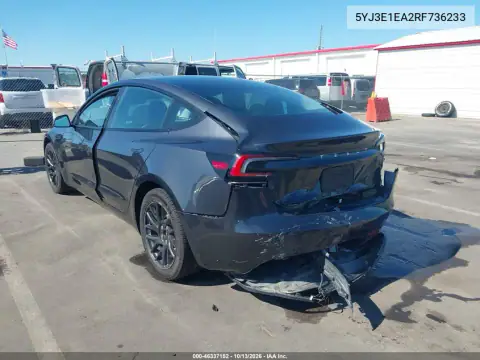 2024 Tesla Model 3 Long Range Dual Motor Rear-Wheel Drive/Rear-Wheel Drive VIN 5YJ3E1EA2RF736233 фото 3