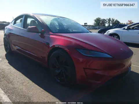 5YJ3E1ET6SF966347 — 2025 Tesla Model 3, Передний левый, фото до ремонта